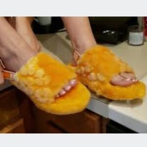 Ugg 9 Plush Orange Slippers